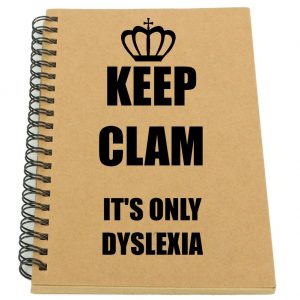 Keep Clam Dyslexia Notebook