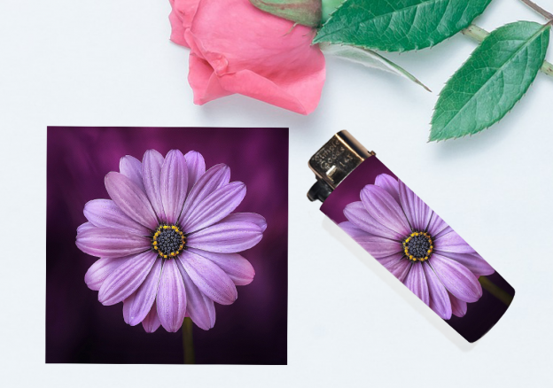 Purple Gerbera Lighter Wrap
