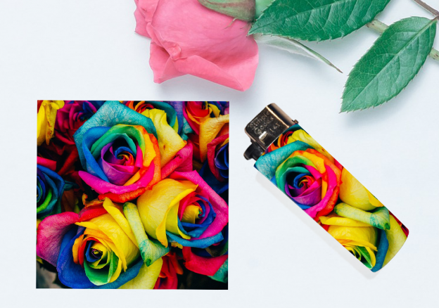 Rainbow Roses Lighter Wrap