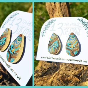"Earth" Single Droplet Studs