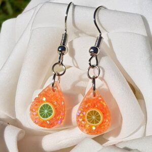 Orange and Citrus Fruit Droplet Earrings