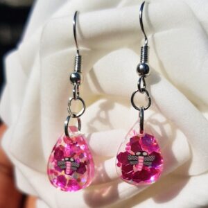 Dragonfly Resin Droplet Earrings