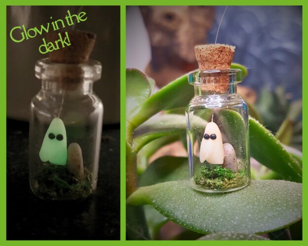 Glow-in-the-Dark Miniature Ghost in a Jar - Image 2