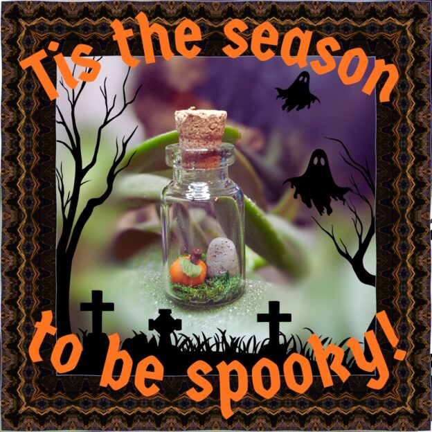 Cute Mini Tombstone and pumpkin in a Jar - Image 3