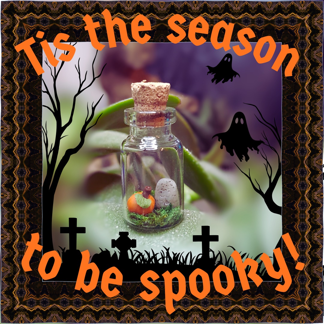 Cute Mini Tombstone and pumpkin in a Jar - Image 3